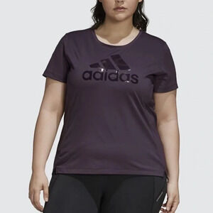 ADIDAS GLAM ON BADGE OF SPORT LOGO TEE